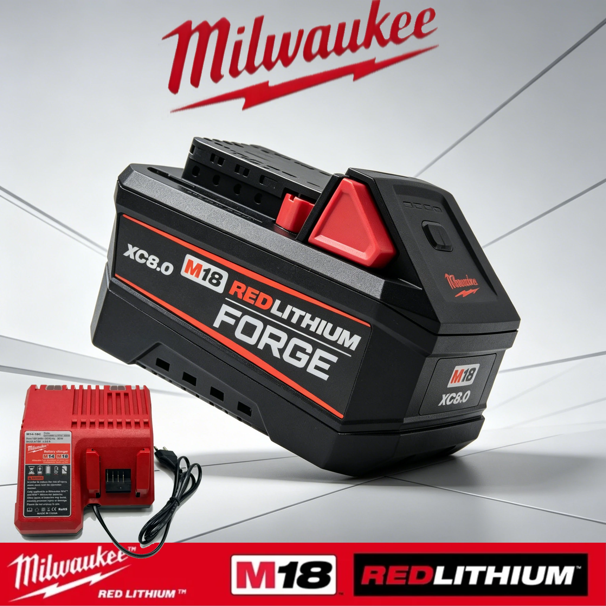 New Version Milwaukee 18V M18 FORGE XC6.0 Battery, Sturdy Genuine Build, Wide Compatibility with Milwaukee M18 Vacuum and Lights
New Version Milwaukee 18V M18 FORGE XC6.0 Battery, Sturdy Genuine Build, Wide Compatibility with Milwaukee M18 Vacuum and Lights