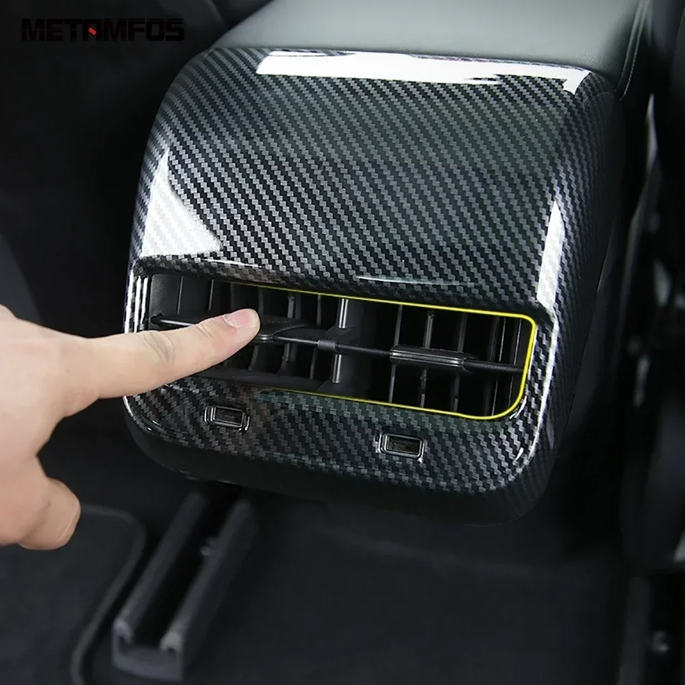 Rear Seat Air Condition AC Vent Outlet Cover Trim For Tesla Model 3 2017-2021 2022 Carbon Fiber Interior Accessories Car Styling
Rear Seat Air Condition AC Vent Outlet Cover Trim For Tesla Model 3 2017-2021 2022 Carbon Fiber Interior Accessories Car Styling