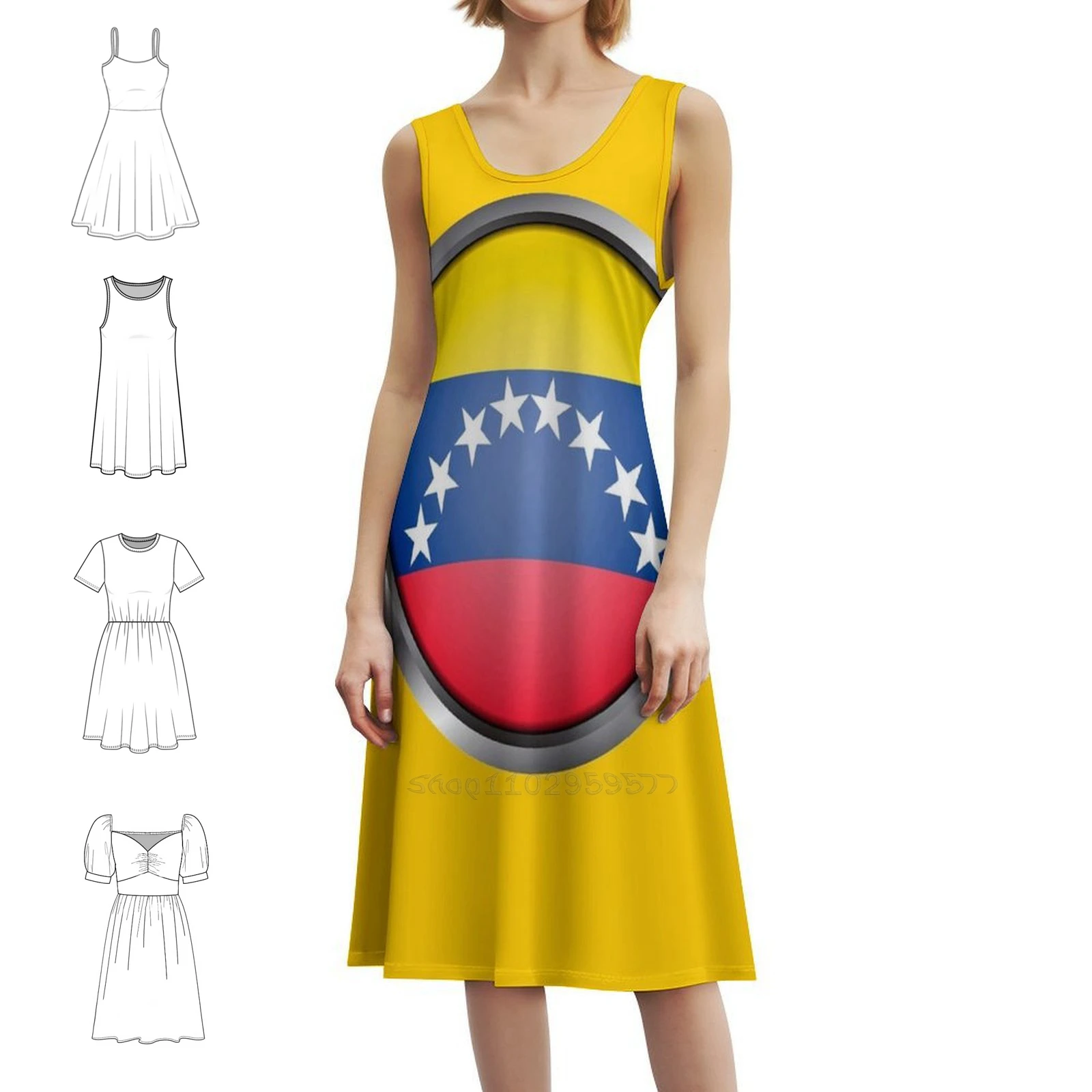 Флаг Венесуэлы, круглый металлический каркас, винтажное богемное платье с пышными рукавами или варианты без рукавов для женщин, платье с металлическим флагом Венесуэлы
Флаг Венесуэлы, круглый металлический каркас, винтажное богемное платье с пышными рукавами или варианты без рукавов для женщин, платье с металлическим флагом Венесуэлы