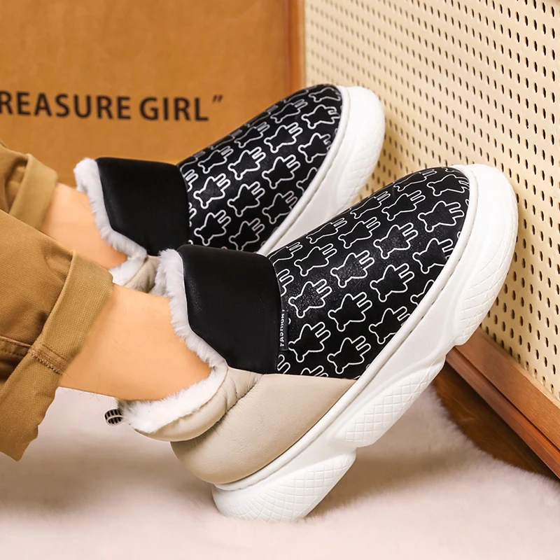 Couple's Winter Thick Soled Anti Slip Warm Cotton Shoes with Fleece and Cotton Slippers Mens Platform High Top Snow Boots Shoes
Couple's Winter Thick Soled Anti Slip Warm Cotton Shoes with Fleece and Cotton Slippers Mens Platform High Top Snow Boots Shoes