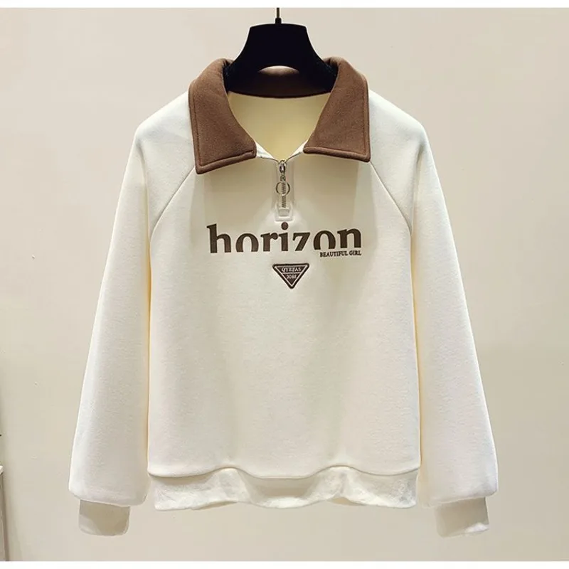 Women's Autumn and Winter Fashion Simplicity Printing Polo Collar Long Sleeve Sweatshirts Women Clothes Casual Loose Tops
Women's Autumn and Winter Fashion Simplicity Printing Polo Collar Long Sleeve Sweatshirts Women Clothes Casual Loose Tops