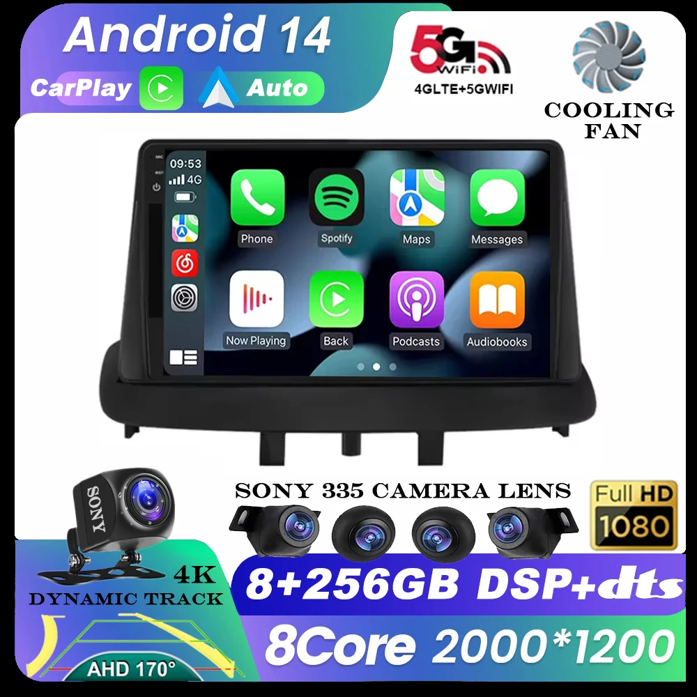 Android 14 Navi GPS автомобильный радиоприемник для Renault Megane 3 Fluence Samsung SM3 2008 - 2014 мультимедийный видеоплеер DSP Carplay Авто QLED
Android 14 Navi GPS автомобильный радиоприемник для Renault Megane 3 Fluence Samsung SM3 2008 - 2014 мультимедийный видеоплеер DSP Carplay Авто QLED