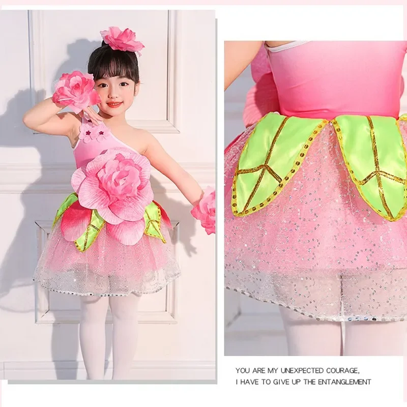 Children's performance costumes, girls' fluffy skirts, dance costumes, princess costumes, peach blossoms blooming dress
Children's performance costumes, girls' fluffy skirts, dance costumes, princess costumes, peach blossoms blooming dress