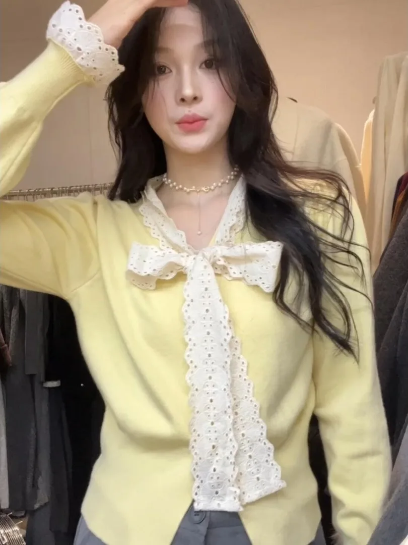 Милый молодежный вязаный свитер с кружевным узлом Long Sve, женский осенне-зимний новый мягкий уютный топ высокого качества
Милый молодежный вязаный свитер с кружевным узлом Long Sve, женский осенне-зимний новый мягкий уютный топ высокого качества