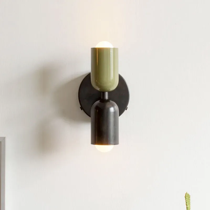 Creative bedroom bedside wall lamp Nordic living room background wall decorative lamp double head color aisle lamp
Creative bedroom bedside wall lamp Nordic living room background wall decorative lamp double head color aisle lamp