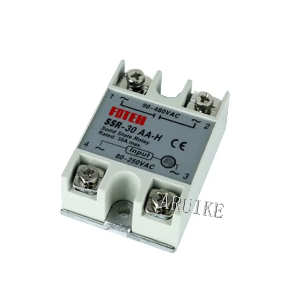 Solid State Relay SSR-30AA-H 20A Actually 80-250V AC TO 90-480V SSR 30AA H Resistance Regulator
Solid State Relay SSR-30AA-H 20A Actually 80-250V AC TO 90-480V SSR 30AA H Resistance Regulator