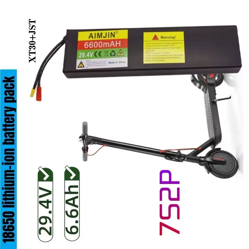 29.4V/25.2V 6.6ah 7s2p 18650 Battery Lithium Ion Battery Electric Scooters Balancing Scooter
29.4V/25.2V 6.6ah 7s2p 18650 Battery Lithium Ion Battery Electric Scooters Balancing Scooter