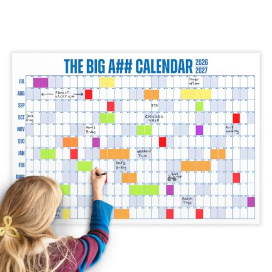 The - Academic Year Wall Calendar July 2026 to June 2027 Dry-Erase Includes 1 Marker and 100 Labels Lightweight, Easy to Hang Y
The - Academic Year Wall Calendar July 2026 to June 2027 Dry-Erase Includes 1 Marker and 100 Labels Lightweight, Easy to Hang Y