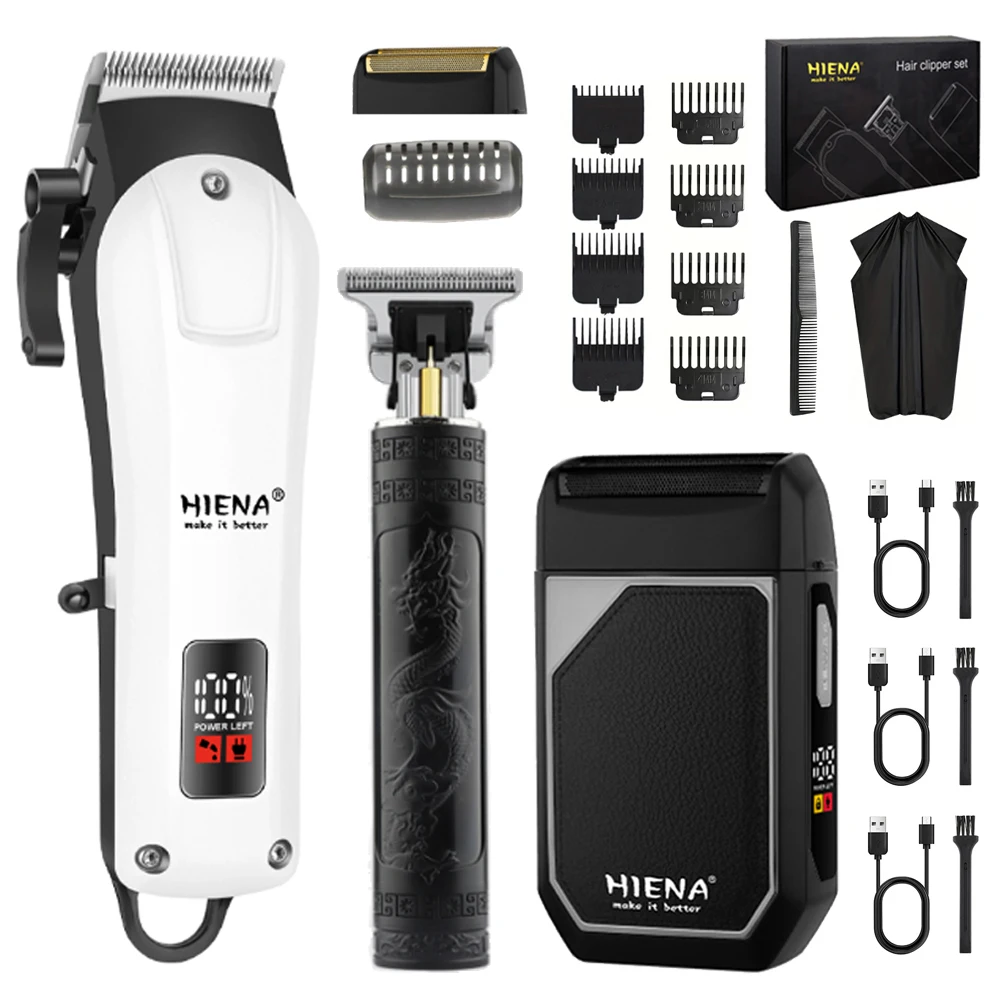 HIENA Electric Hair Clipper UBS Rechargeable Cordless Beard Trimmer Men Powerful Electric Hair Clipper Trimming Tool clippers
HIENA Electric Hair Clipper UBS Rechargeable Cordless Beard Trimmer Men Powerful Electric Hair Clipper Trimming Tool clippers
