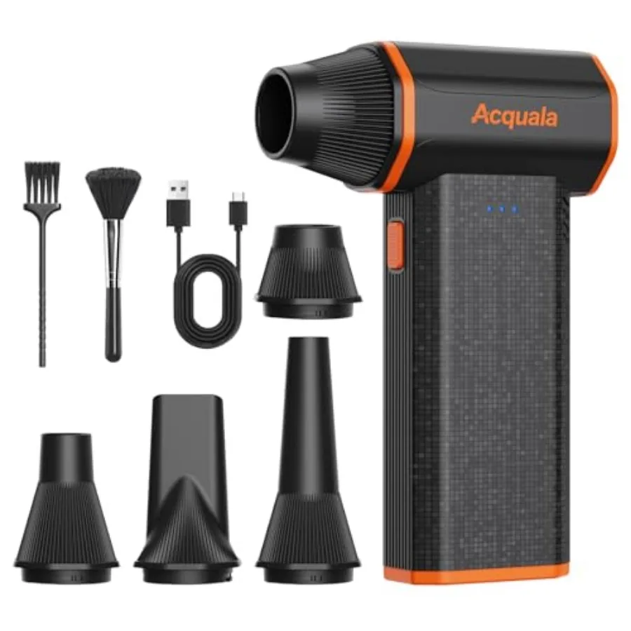 Compressed Air Duster, 160000RPM Ultra Powerful Electric Air Duster, 3-Speed Adjustable Air Blower, Rechargeable Cordless Mini
Compressed Air Duster, 160000RPM Ultra Powerful Electric Air Duster, 3-Speed Adjustable Air Blower, Rechargeable Cordless Mini