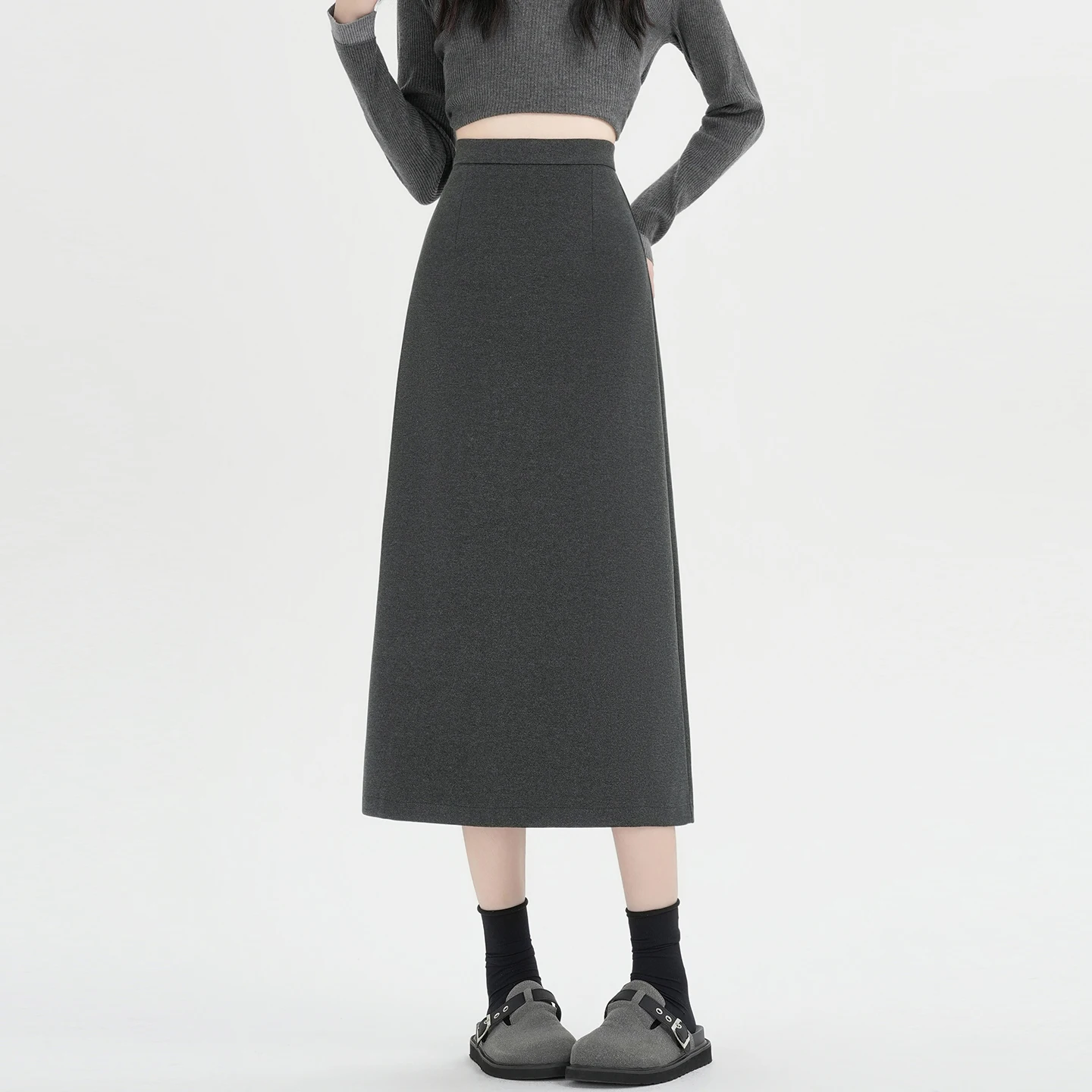 Seoulish Autumn Winter High Waist Straight Vintage Woolen Women's Wrap Skirts 2025 New Korean Solid Sheath Midi Skirts Female
Seoulish Autumn Winter High Waist Straight Vintage Woolen Women's Wrap Skirts 2025 New Korean Solid Sheath Midi Skirts Female