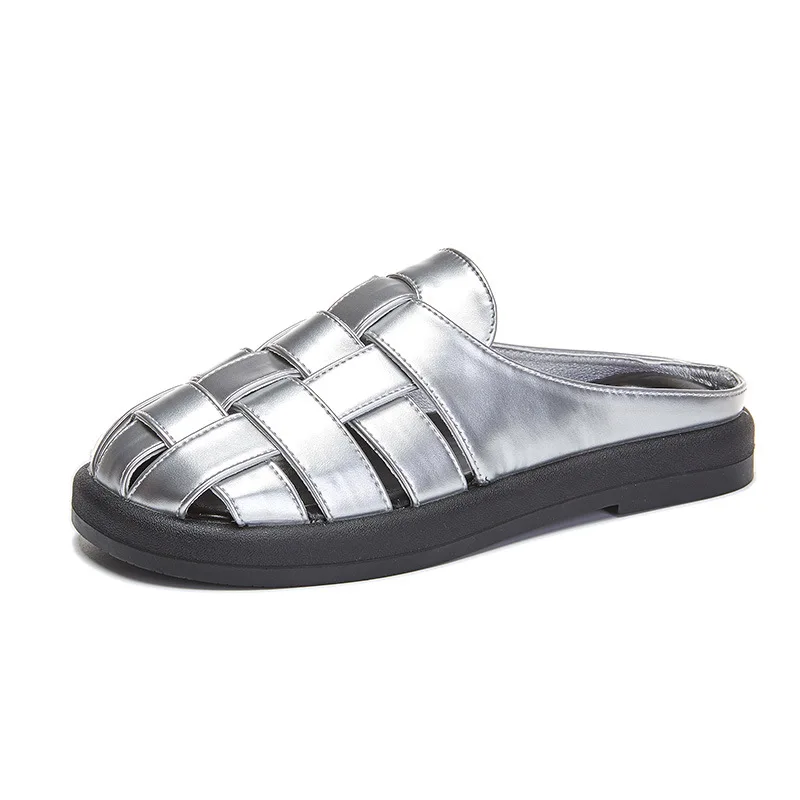 Women's Slippers Closed Toes 2025 New Woven Platform Slip-On Half Slippers Women Summer Large Size Female Mules
Women's Slippers Closed Toes 2025 New Woven Platform Slip-On Half Slippers Women Summer Large Size Female Mules