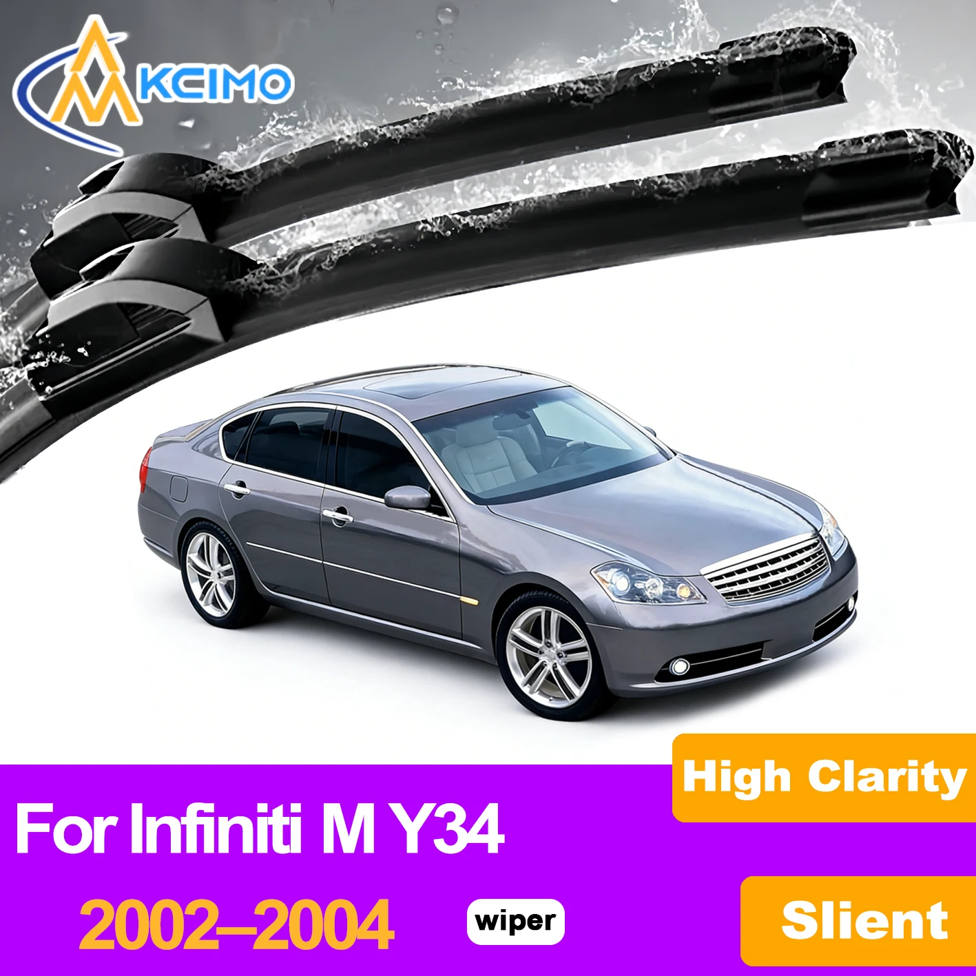 KCIMO 2PCS Front Windshield Wiper Blades For Infiniti M Y34 2002–2004,All-Weather Durability Anti-Fad Car Compatible kit
KCIMO 2PCS Front Windshield Wiper Blades For Infiniti M Y34 2002–2004,All-Weather Durability Anti-Fad Car Compatible kit