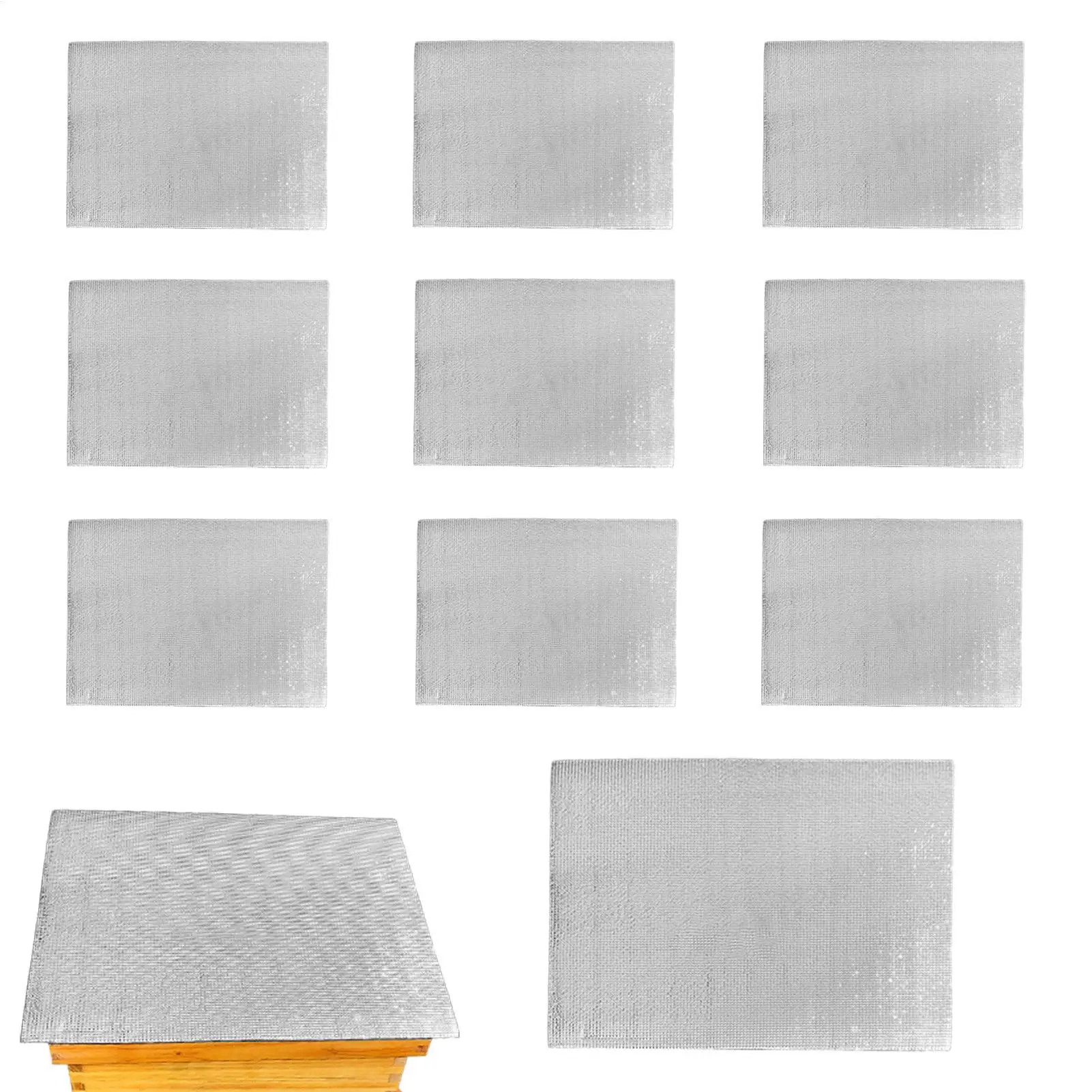 10 Pieces Beehive Winter Wrap Beekeeping Insulation Reflective Cover Cold Weather Hive Wrap Aluminum Foil Insulation Film
10 Pieces Beehive Winter Wrap Beekeeping Insulation Reflective Cover Cold Weather Hive Wrap Aluminum Foil Insulation Film