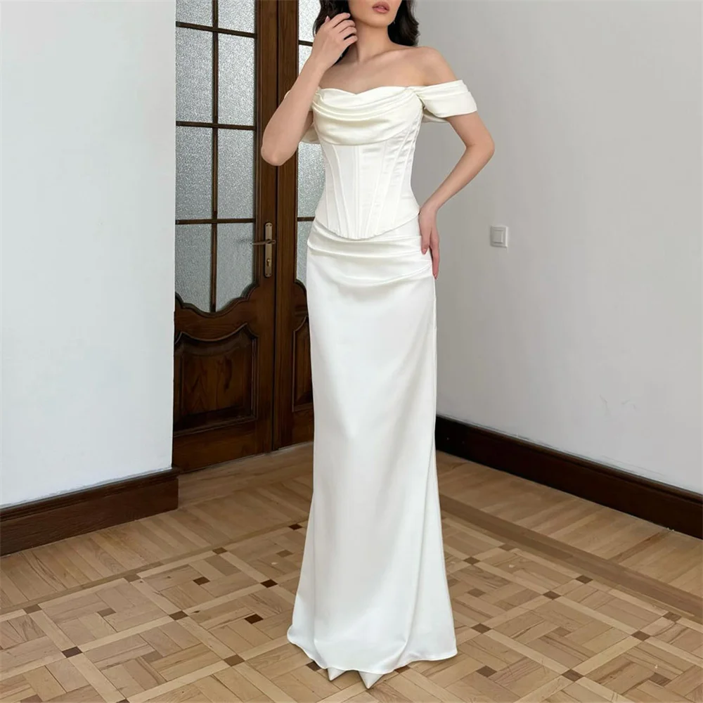 ROYET Off The Shoulder Strapless Pleat Mermaid Evening Dress Floor Length Simple Party Formal Prom Gown New Customized
ROYET Off The Shoulder Strapless Pleat Mermaid Evening Dress Floor Length Simple Party Formal Prom Gown New Customized