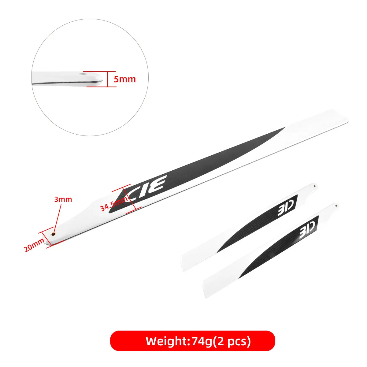 1 Pair 360mm 14.1inch Full Carbon Fiber Propeller Prop for RC Model Helicopter Main Rotor
1 Pair 360mm 14.1inch Full Carbon Fiber Propeller Prop for RC Model Helicopter Main Rotor