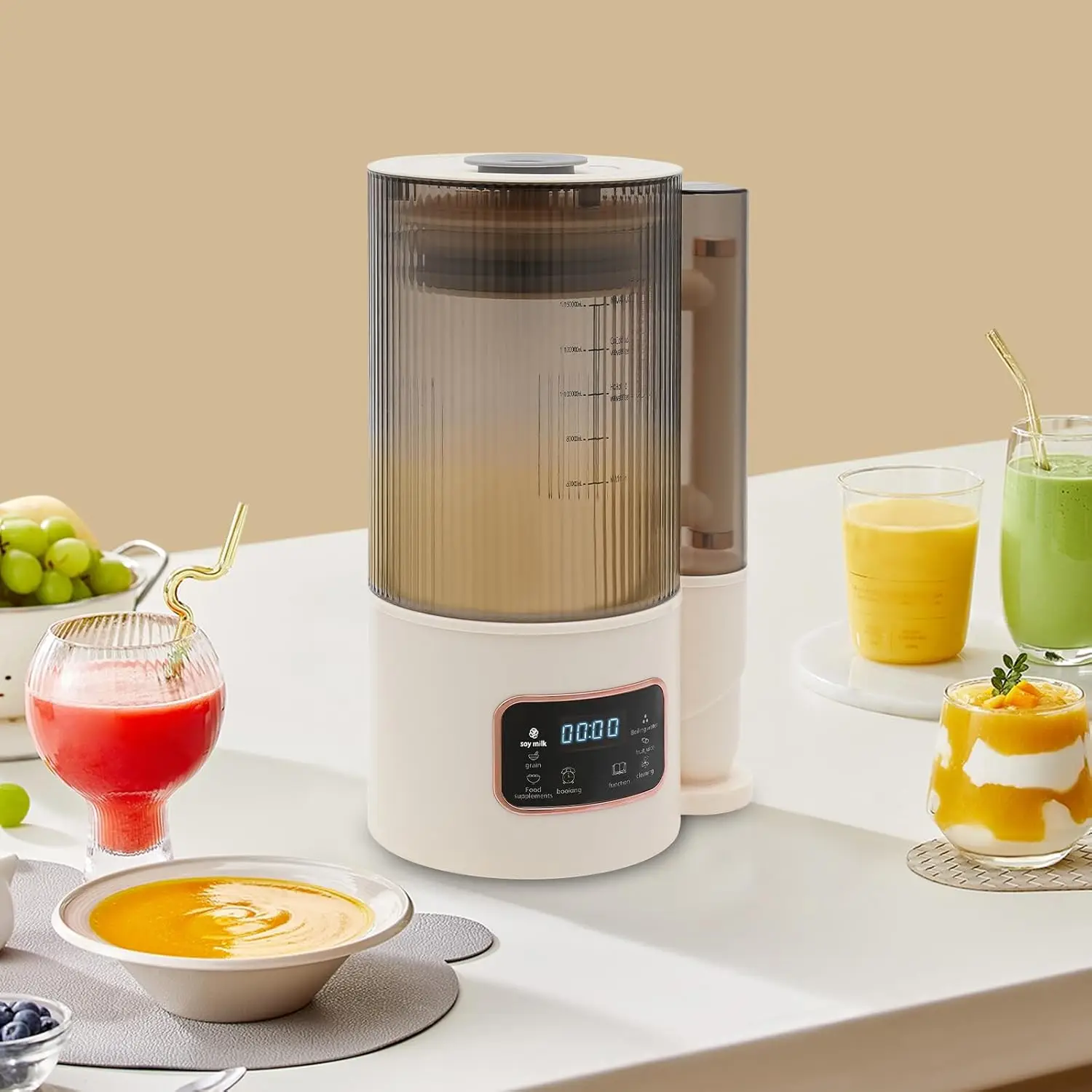 6 in 1 Nut Milk Maker, 50 oz Plant Based Milk Machine with LED Display Screen Automatic Soy Milk Maker Blender for Family Milk T
6 in 1 Nut Milk Maker, 50 oz Plant Based Milk Machine with LED Display Screen Automatic Soy Milk Maker Blender for Family Milk T