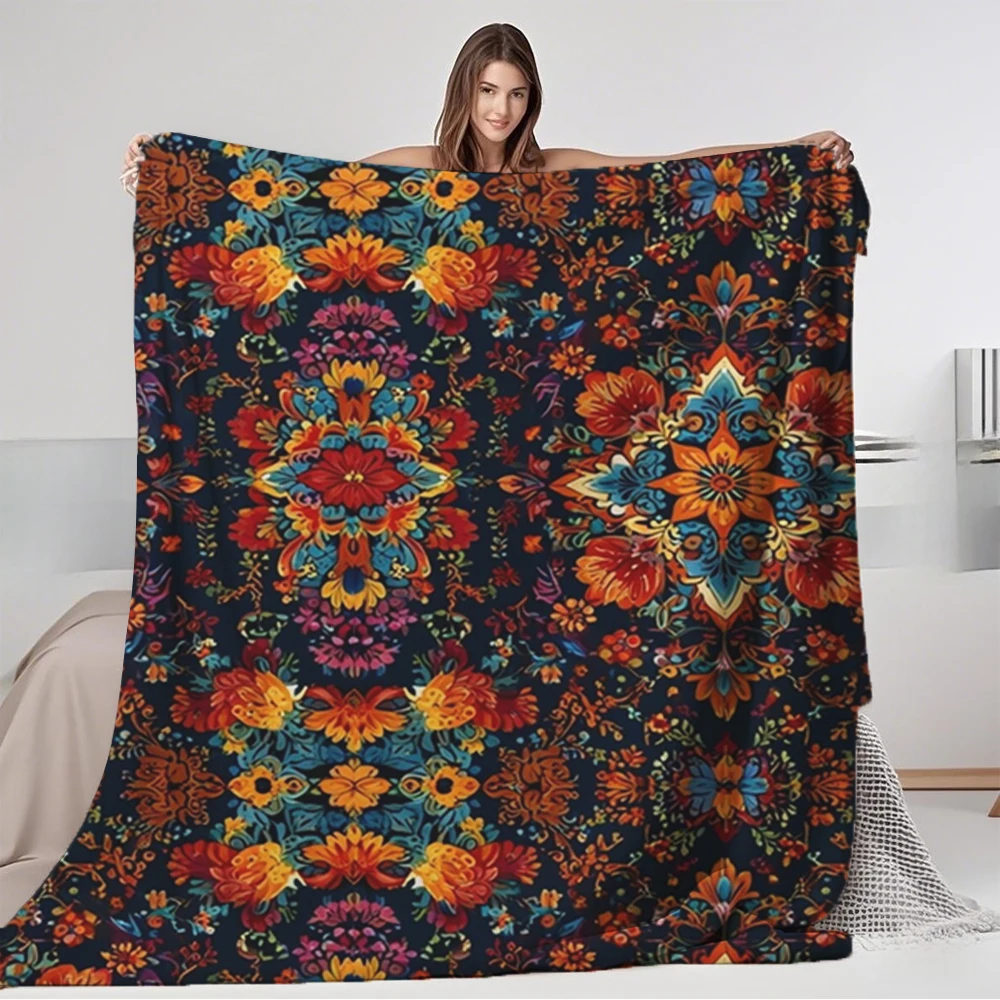 Thoughtful Gift Flannel Cozy Blanket Pattern Retro Reversible Blanket Microfiber Bedspread With No-shedding Fade-resistant
Thoughtful Gift Flannel Cozy Blanket Pattern Retro Reversible Blanket Microfiber Bedspread With No-shedding Fade-resistant