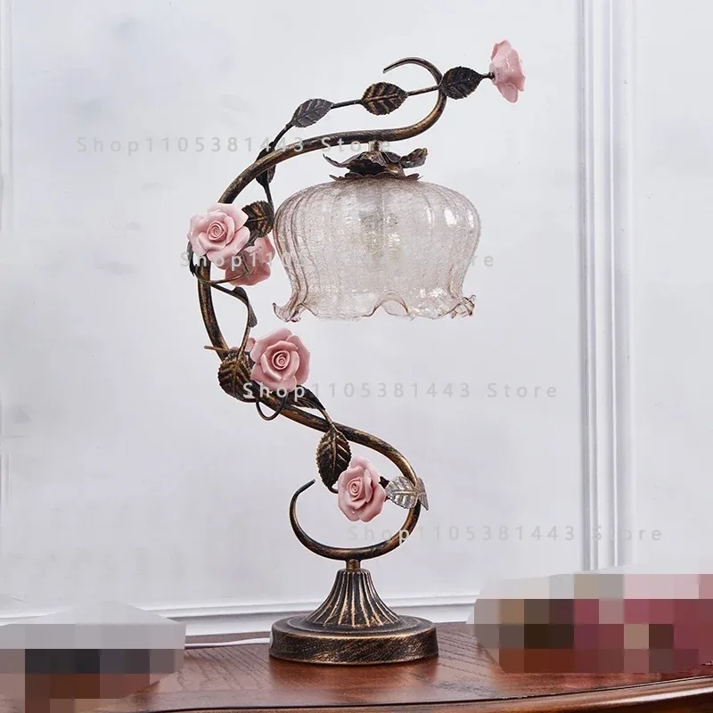 French vintage art table lamp vintage pastoral rose ambiance lamp bedroom living room nightstand lamp
French vintage art table lamp vintage pastoral rose ambiance lamp bedroom living room nightstand lamp