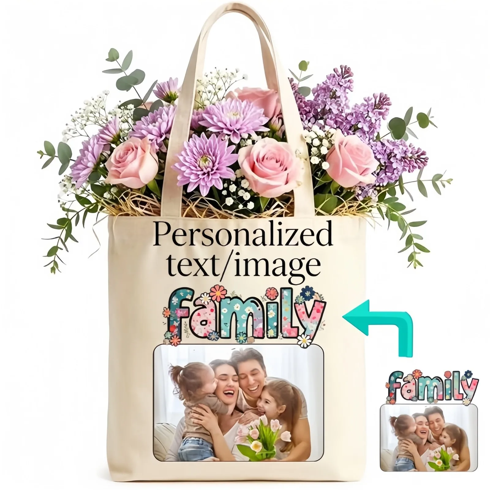 Custom Name & Image Canvas Tote Bag, Because Family Gift for Mom and Dad
Custom Name & Image Canvas Tote Bag, Because Family Gift for Mom and Dad