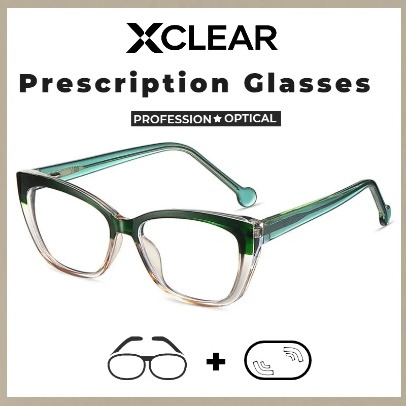 Xclear Cateye Geometric Myopia Prescription Glasses Currents Fashion High Quality Anti Blue Ray Progressive Optical Eyeware
Xclear Cateye Geometric Myopia Prescription Glasses Currents Fashion High Quality Anti Blue Ray Progressive Optical Eyeware