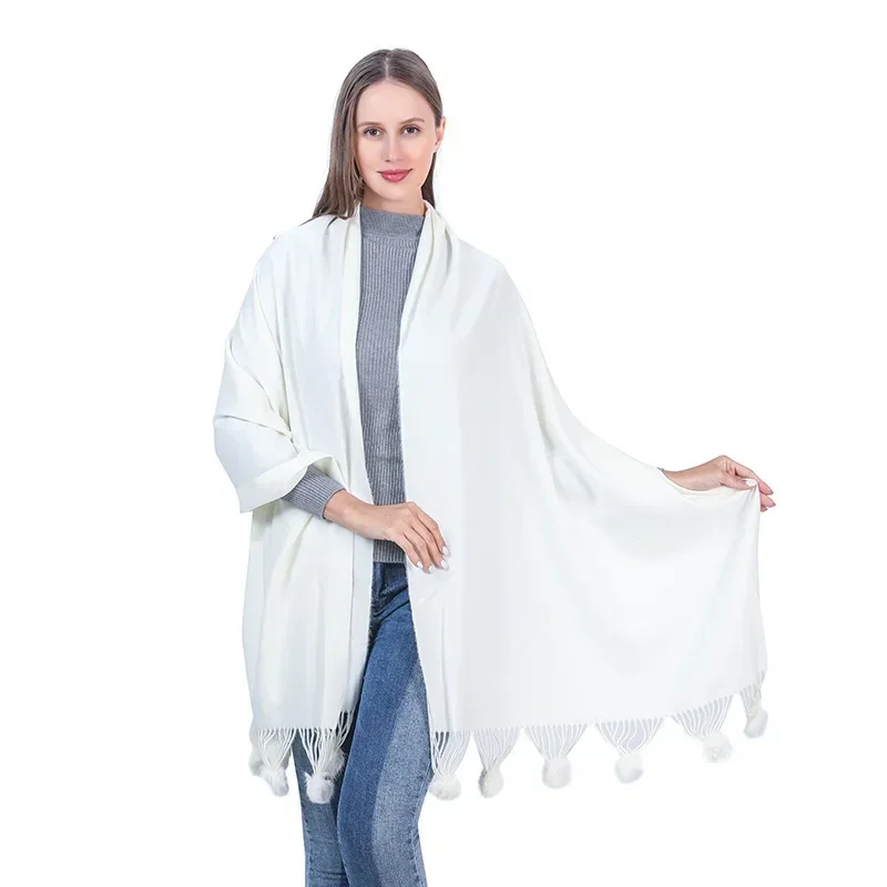 Autumn Winter Imitation Rabbit Hair Ball Scarf Warm Knitting Women Shawl Female Poncho Lady Capes White Cloaks
Autumn Winter Imitation Rabbit Hair Ball Scarf Warm Knitting Women Shawl Female Poncho Lady Capes White Cloaks