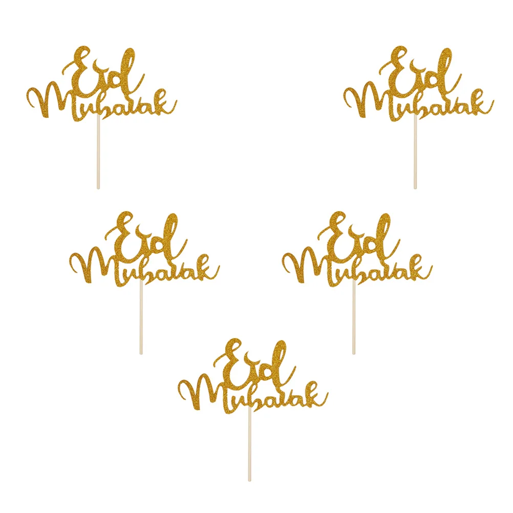 5pcs Eid Mubarak Cupcake Pick Paper Muslim Eid Mubarak Cake Stick Pick Topper Decor Cake Decorations(Golden)
5pcs Eid Mubarak Cupcake Pick Paper Muslim Eid Mubarak Cake Stick Pick Topper Decor Cake Decorations(Golden)