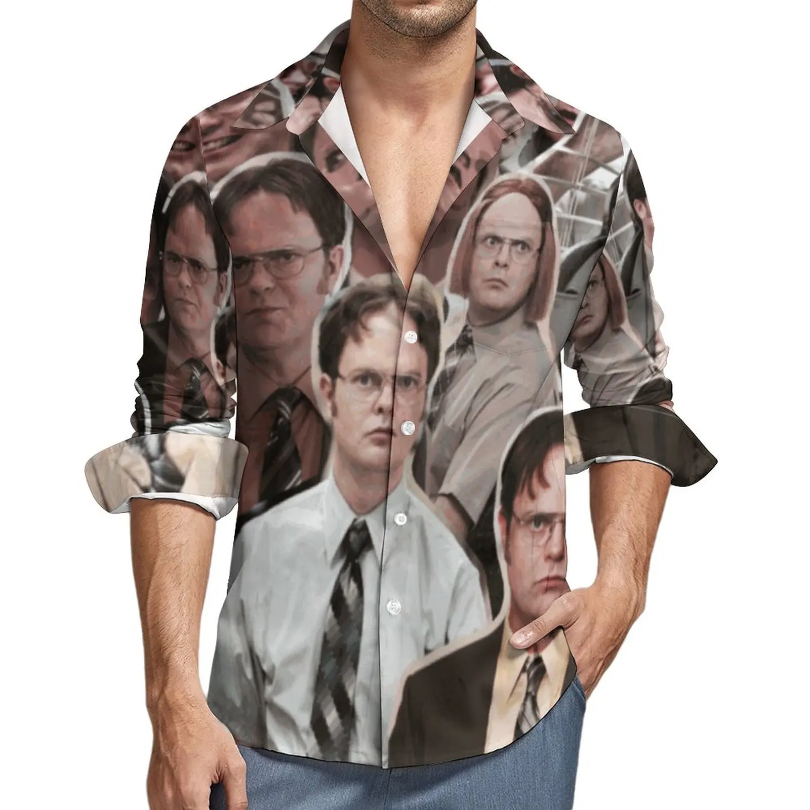 Dwight Schrute The Office Casual Shirts Male The Office Kurt Funny Jim Halpert Shirt Long Sleeve Trending Street Style Blouses
Dwight Schrute The Office Casual Shirts Male The Office Kurt Funny Jim Halpert Shirt Long Sleeve Trending Street Style Blouses