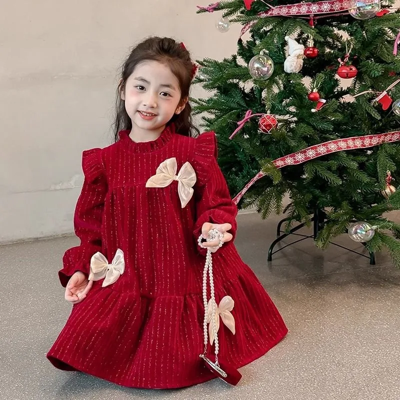 2025 New Arrival Girls' Fleece-Lined Winter Red Princess Dress - Stylish Lunar New Year Celebration Dress for 4-12 Years Old
2025 New Arrival Girls' Fleece-Lined Winter Red Princess Dress - Stylish Lunar New Year Celebration Dress for 4-12 Years Old