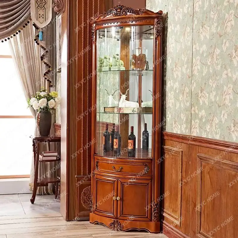 LXSolid wood wine cabinet against the wall Corner cabinet Living room corner cabinet Household glass door vertical
LXSolid wood wine cabinet against the wall Corner cabinet Living room corner cabinet Household glass door vertical