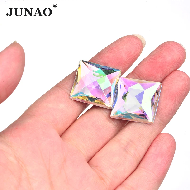 JUNAO 12 мм 20 мм Кристалл AB квадратной формы со стразами с плоской задней частью, акриловая аппликация из страз, клей на необычные кристаллы для свадебного платья
JUNAO 12 мм 20 мм Кристалл AB квадратной формы со стразами с плоской задней частью, акриловая аппликация из страз, клей на необычные кристаллы для свадебного платья