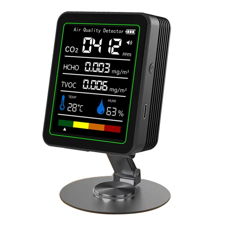 【Hot Ltem】MT05 Indoor Air Quality Monitor TVOC HCHO Temperature Humidity Tester CO2 Meter Formaldehyde Monitor Black
【Hot Ltem】MT05 Indoor Air Quality Monitor TVOC HCHO Temperature Humidity Tester CO2 Meter Formaldehyde Monitor Black