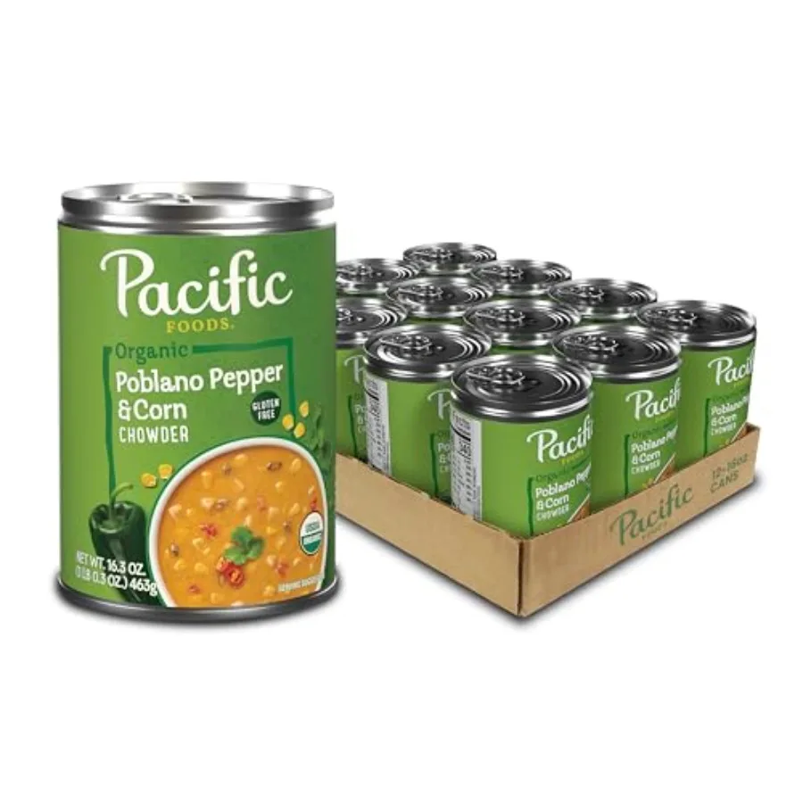 Органический суп-чаведер с перцем Поблано и кукурузой Pacific Foods, 16,3 унции, упаковка из 12 банок
Органический суп-чаведер с перцем Поблано и кукурузой Pacific Foods, 16,3 унции, упаковка из 12 банок