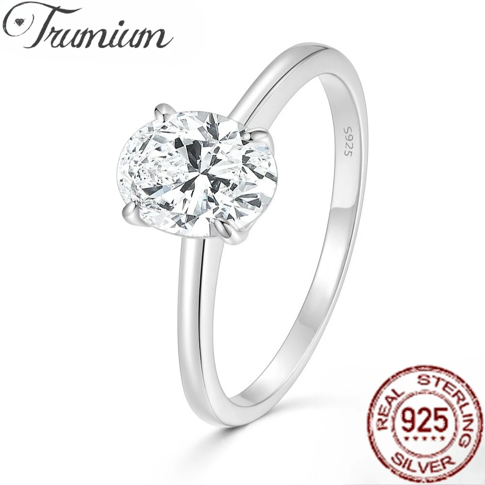 Trumium 1.5CT Oval Moissanite Rings For Women Real S925 Silver with GRA Certificate Passed Diamond Test Ring Wedding Band
Trumium 1.5CT Oval Moissanite Rings For Women Real S925 Silver with GRA Certificate Passed Diamond Test Ring Wedding Band