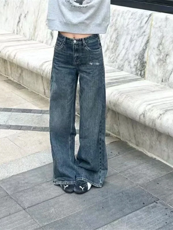 High Waist Retro Washed Straight Leg Jeans Women's 1014 Pure Original MU 2025 Autumn New Style Denim Pants Ladies Fashion
High Waist Retro Washed Straight Leg Jeans Women's 1014 Pure Original MU 2025 Autumn New Style Denim Pants Ladies Fashion