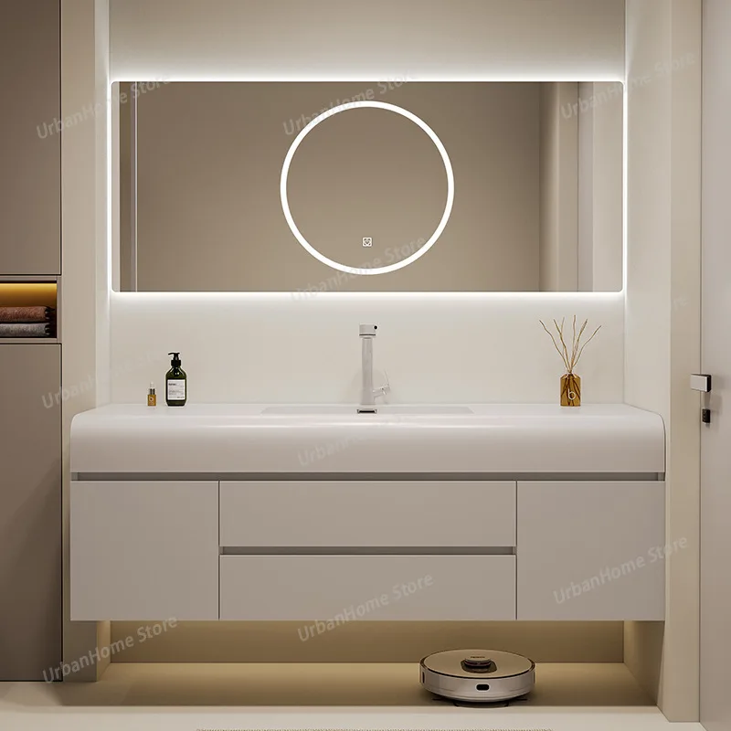 Chimeishi Integrated Bathroom Cabinet Basin Arc Protection Bathroom Cabinet Hand Wash Bathroom Furniture Armadio Da Bagno XYYSG
Chimeishi Integrated Bathroom Cabinet Basin Arc Protection Bathroom Cabinet Hand Wash Bathroom Furniture Armadio Da Bagno XYYSG