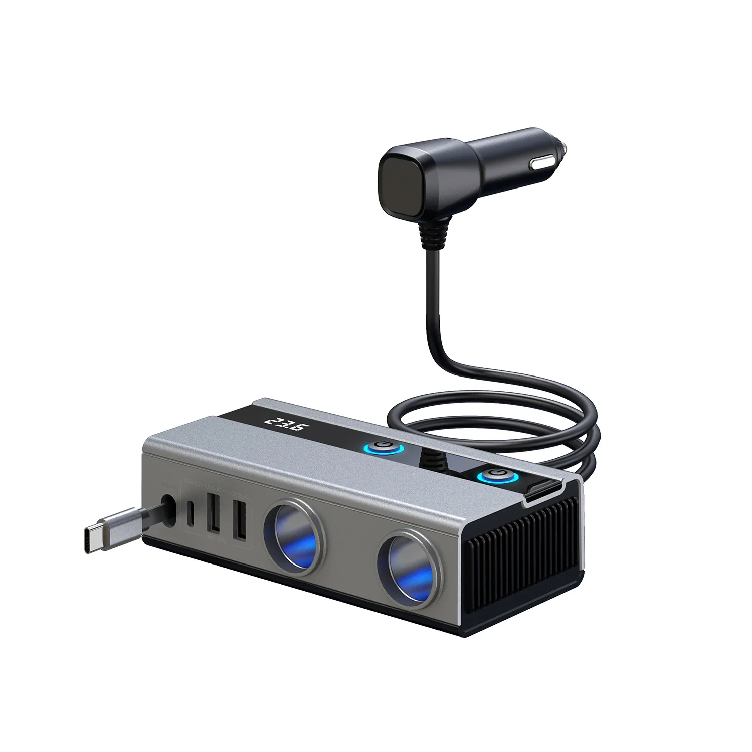120W Car Cigarette Lighter Charger, Dual Port PD Fast Charger with Retractable Cable, Independent Switch, DC 12V-24V Universal
120W Car Cigarette Lighter Charger, Dual Port PD Fast Charger with Retractable Cable, Independent Switch, DC 12V-24V Universal