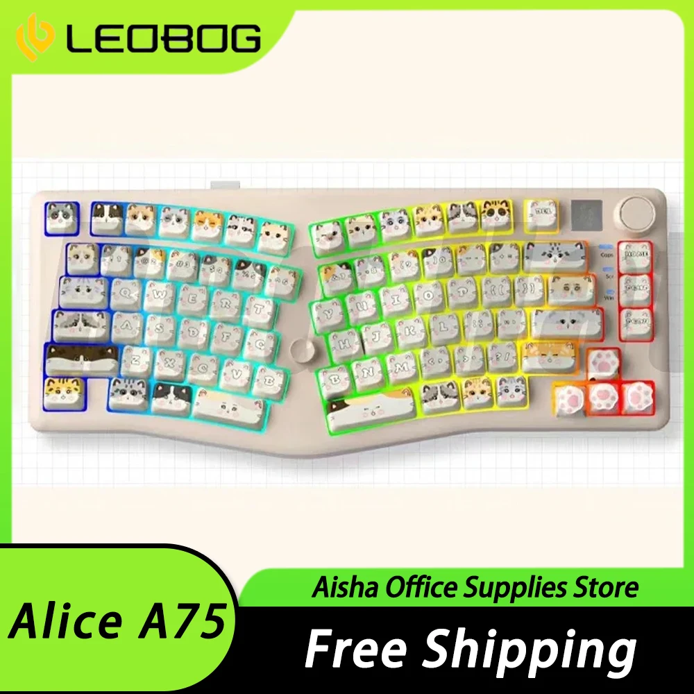Клавиатура LEOBOG Alice A75 механическая, многофункциональная клавиатура с тремя режимами, клавиатура с RGB подсветкой, клавиатура для ПК
Клавиатура LEOBOG Alice A75 механическая, многофункциональная клавиатура с тремя режимами, клавиатура с RGB подсветкой, клавиатура для ПК