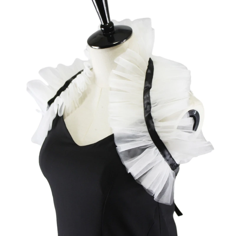 Women Victorian Ruffled Fake Collar Jabot with Ribbon Gothic Vintage Shrug Shawl Drop shipping
Women Victorian Ruffled Fake Collar Jabot with Ribbon Gothic Vintage Shrug Shawl Drop shipping