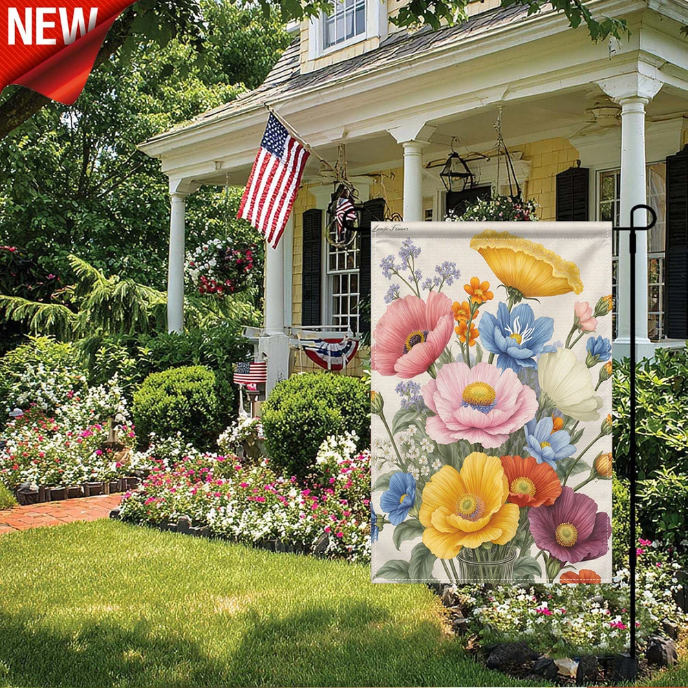 1PC, Vibrant Mixed Floral Bouquet Garden Flag Colorful Wildflower Outdoor Decorative Yard Banner
1PC, Vibrant Mixed Floral Bouquet Garden Flag Colorful Wildflower Outdoor Decorative Yard Banner