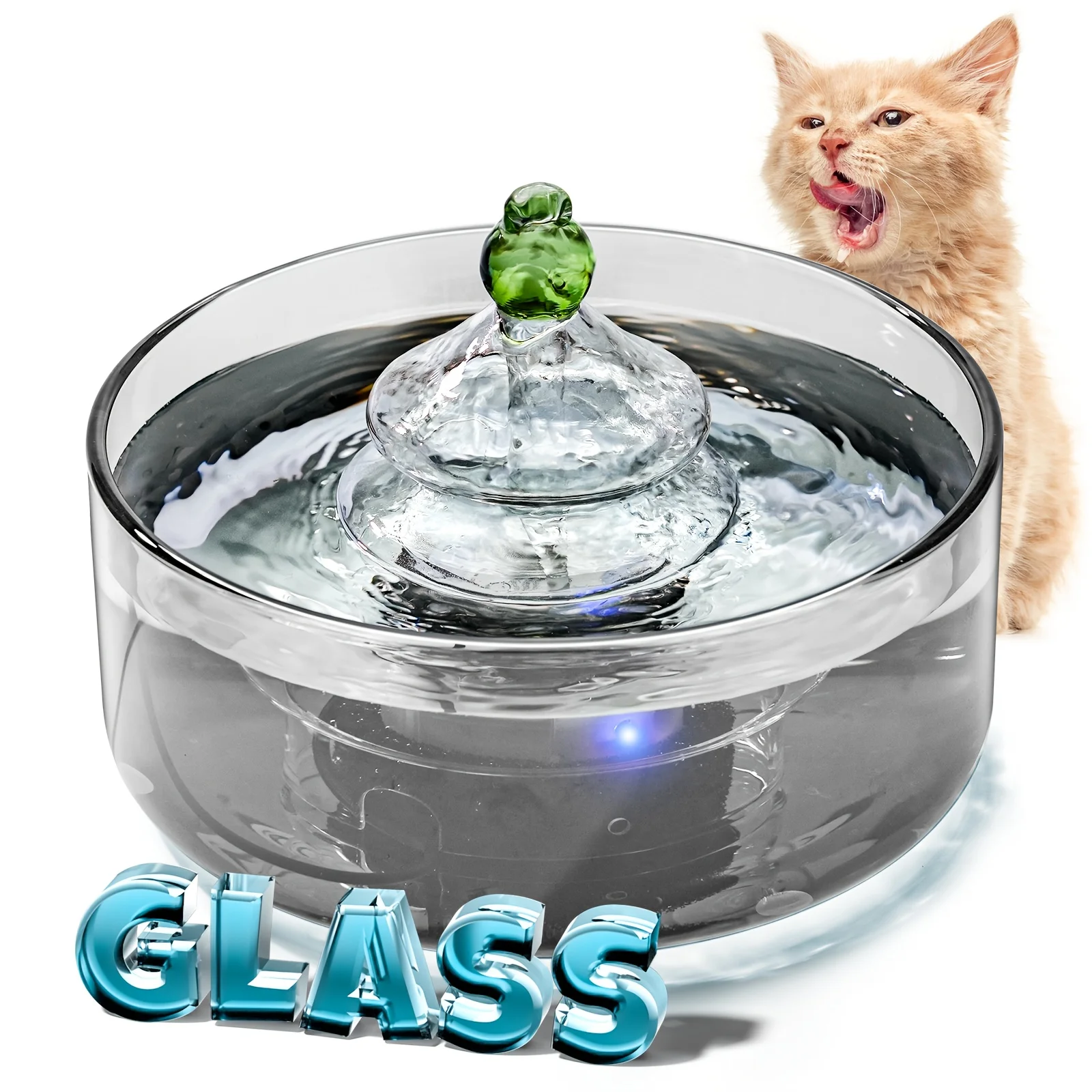 Automatic All-Glass Cat Water Fountain with LED- Flow & Low Voltage - 3.2L/108oz Capacity Heavy-Duty Glass Pet Drinking Fountain, Continuous Water Circulation System for Multi-Cat Households
Automatic All-Glass Cat Water Fountain with LED- Flow & Low Voltage - 3.2L/108oz Capacity Heavy-Duty Glass Pet Drinking Fountain, Continuous Water Circulation System for Multi-Cat Households
