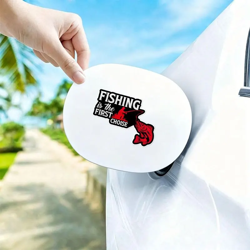 1pc Fishing Theme Vinyl Sticker, Fishing Is The First Choice Waterproof Decal for Motorcycle, Car, Helmet & Laptop Decor
1pc Fishing Theme Vinyl Sticker, Fishing Is The First Choice Waterproof Decal for Motorcycle, Car, Helmet & Laptop Decor