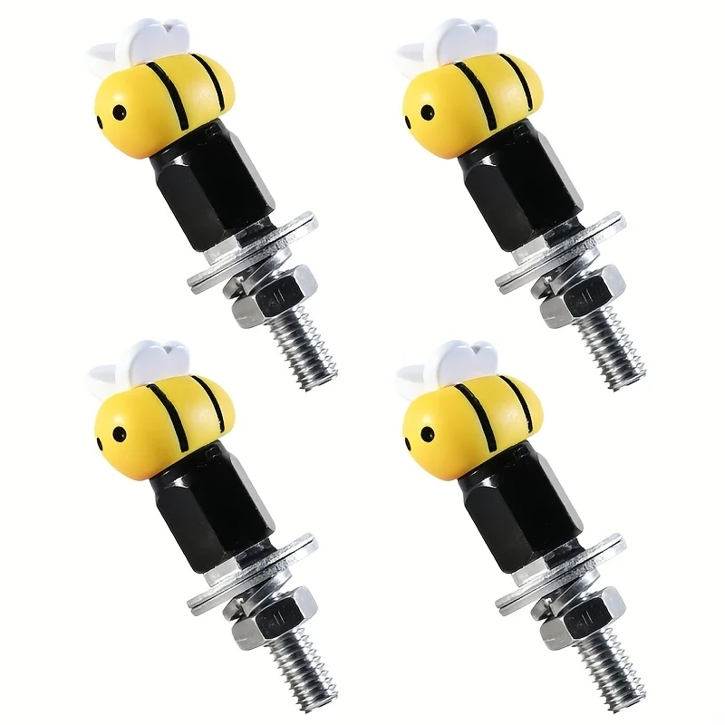 Car Accessories - 4Pcs Bee License Plate Bolts Cute Honey Bee Design for Car SUV Truck Motorcycle Fun Vehicle Accessory
Car Accessories - 4Pcs Bee License Plate Bolts Cute Honey Bee Design for Car SUV Truck Motorcycle Fun Vehicle Accessory