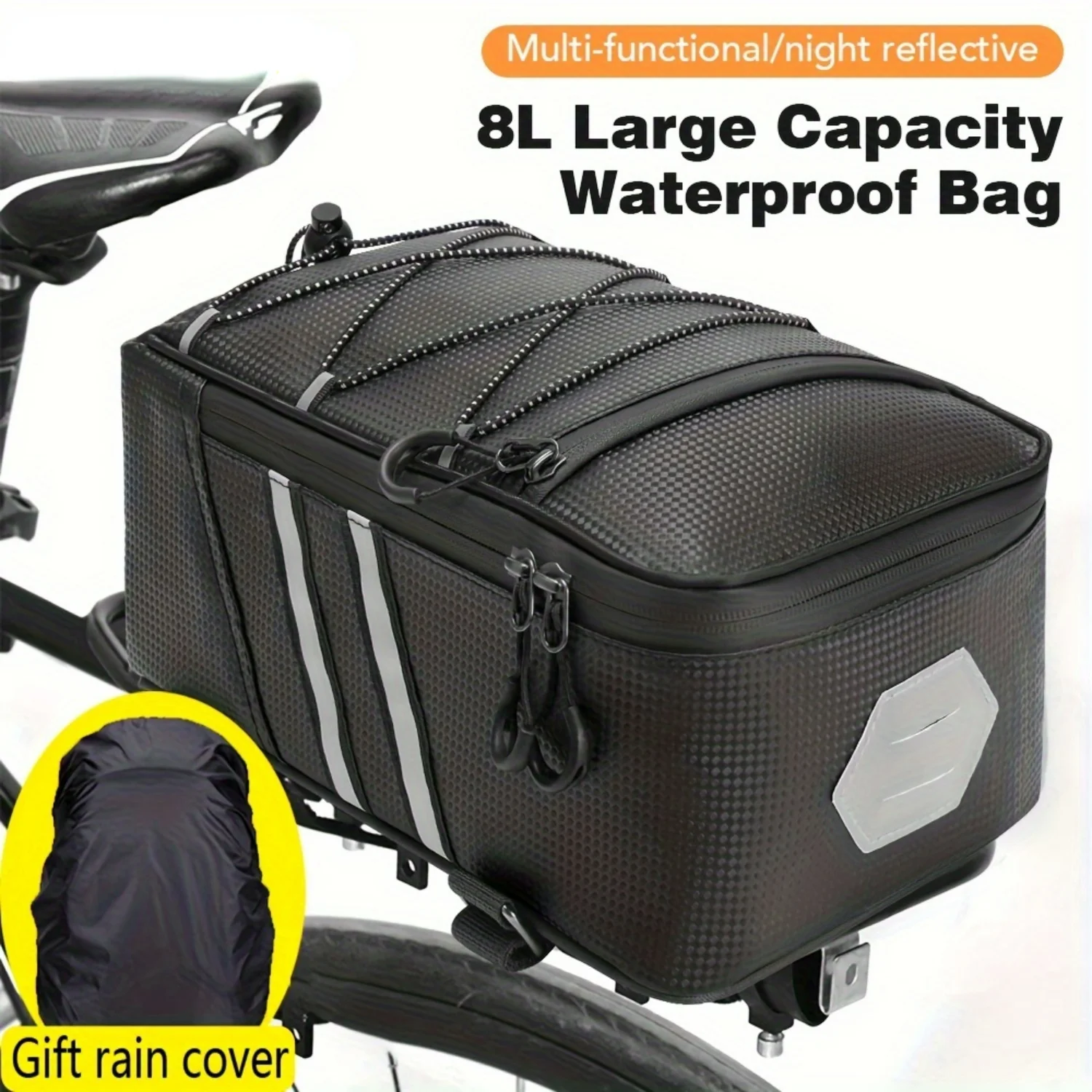 Waterproof Durable Rear Seat Storage Bag for Mountain Bike with Rain Cover, Versatile Bicycle Tail Bag for Motorcycle, Keep Your
Waterproof Durable Rear Seat Storage Bag for Mountain Bike with Rain Cover, Versatile Bicycle Tail Bag for Motorcycle, Keep Your
