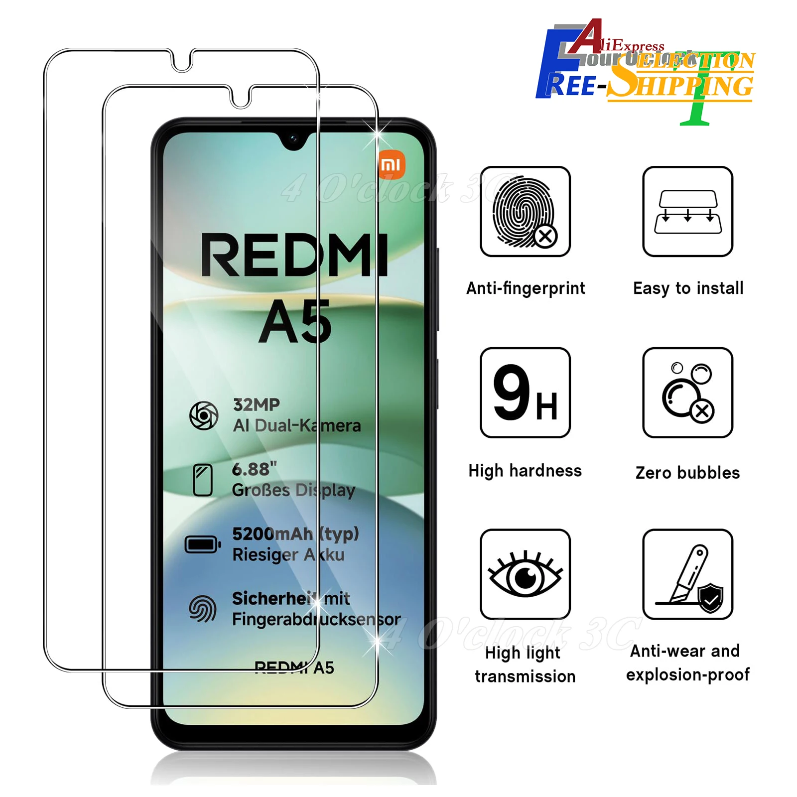 For Redmi A5 A4 XIAOMI 6.88 inch Screen Protector Tempered Glass Crystal Mica 9H HD Clear Transparent
For Redmi A5 A4 XIAOMI 6.88 inch Screen Protector Tempered Glass Crystal Mica 9H HD Clear Transparent