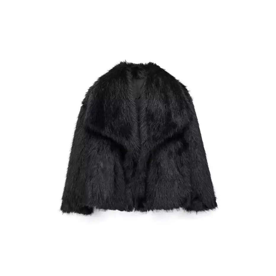 Women's Black Faux Fur Coat Autumn Winter New Style Asymmetric Design Warmth Comfortable Long Sleeve Cotton Jacket for Midlife
Women's Black Faux Fur Coat Autumn Winter New Style Asymmetric Design Warmth Comfortable Long Sleeve Cotton Jacket for Midlife