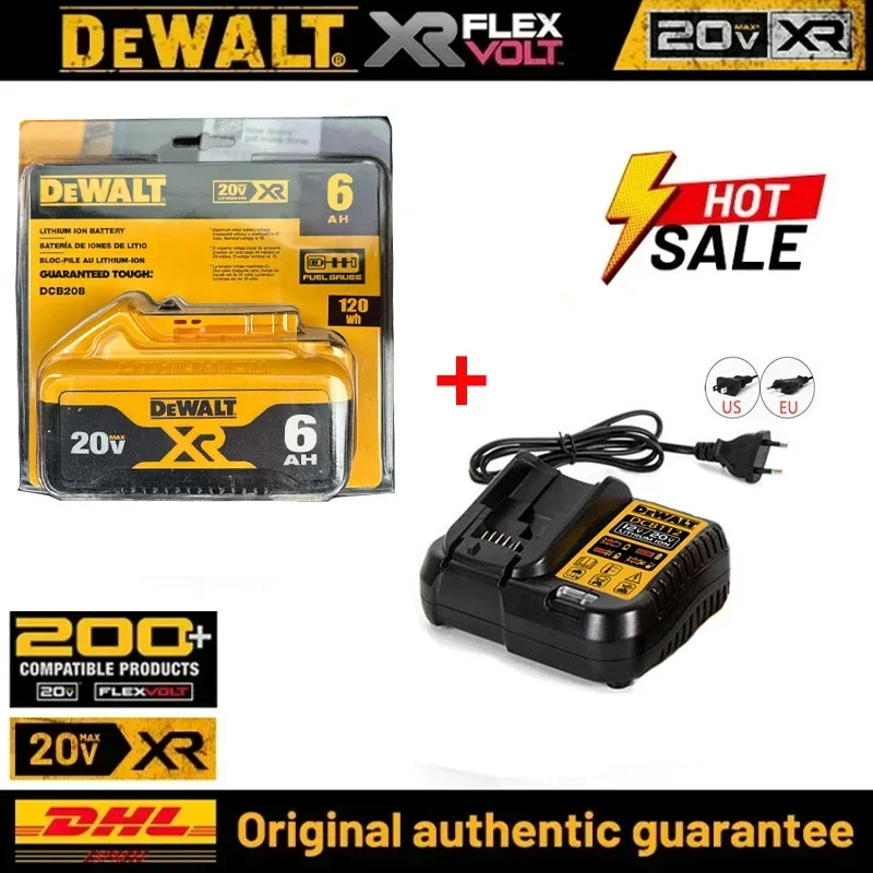 20V 6Ah Dewalt Lithium-Ion chargeable Batteries for Dewalt Cordless Tools - Compatible with DCB,DCD,DCF,DCG,DCS,Series Tools
20V 6Ah Dewalt Lithium-Ion chargeable Batteries for Dewalt Cordless Tools - Compatible with DCB,DCD,DCF,DCG,DCS,Series Tools