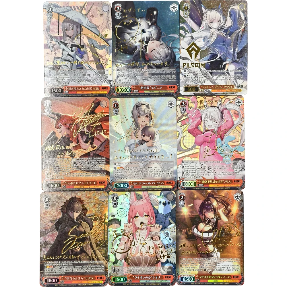 9Pcs/set Nikke The Goddess of Victory Weiss Schwarz Collection Card Marian Honglian Signature Card Texture Refractive Flash Gift
9Pcs/set Nikke The Goddess of Victory Weiss Schwarz Collection Card Marian Honglian Signature Card Texture Refractive Flash Gift