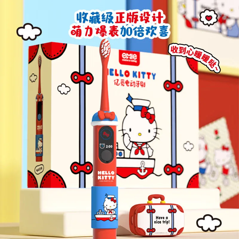 Genuine Hello kitty electric toothbrush cute cartoon toothbrush waterproof kawaii Sterilization Box Children's birthday gift
Genuine Hello kitty electric toothbrush cute cartoon toothbrush waterproof kawaii Sterilization Box Children's birthday gift
