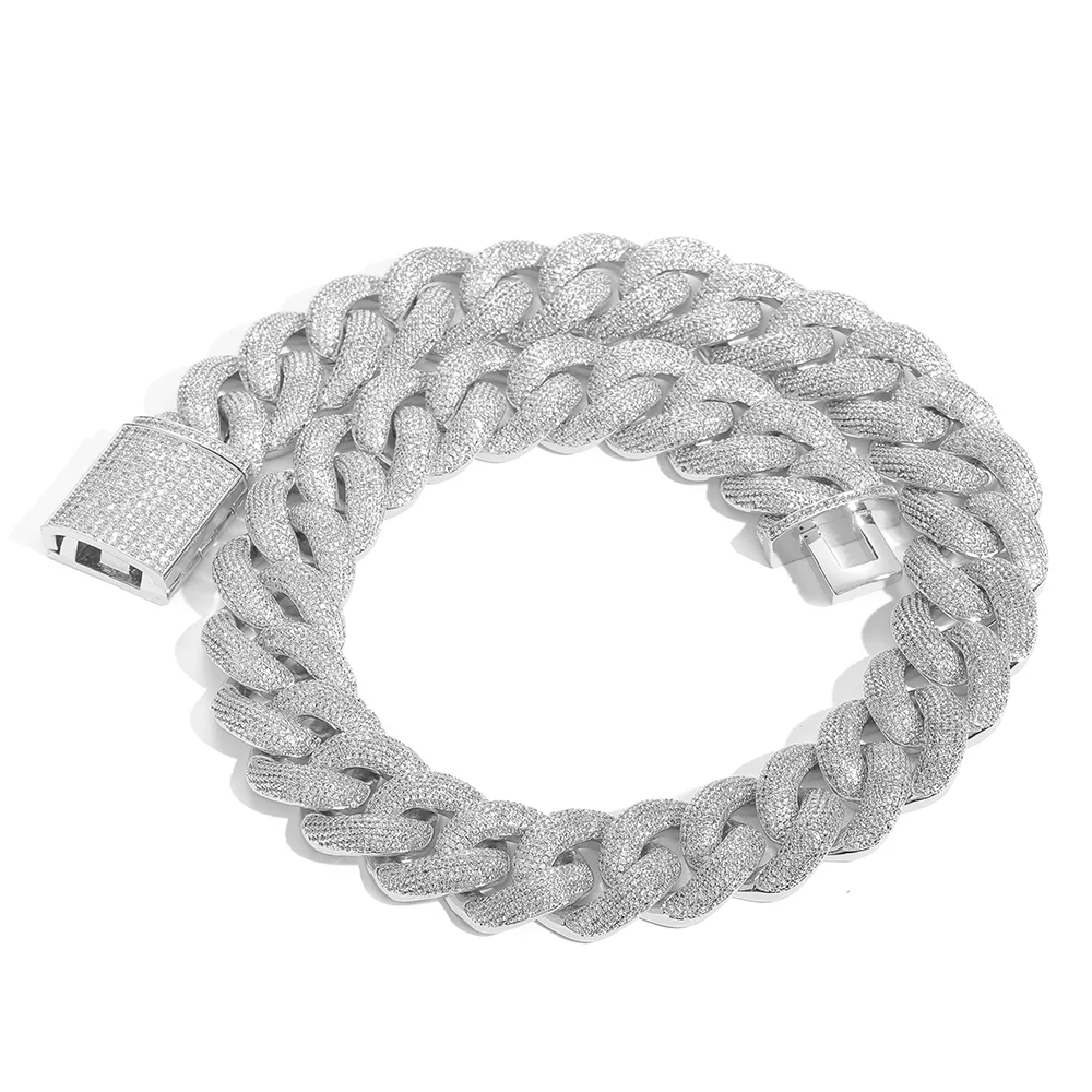 25MM 8 Rows Cluster 5A Diamond Mens Full Iced Out Cuban Link Chain 18K Gold/Silver Plated Bling CZ Bubble Chain Rapper Jewelry
25MM 8 Rows Cluster 5A Diamond Mens Full Iced Out Cuban Link Chain 18K Gold/Silver Plated Bling CZ Bubble Chain Rapper Jewelry